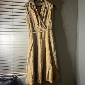DKNY Tan Midi Dress